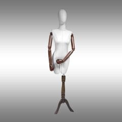 Fiber Kafalı Bayan Terzi Mankeni Ahşap Kollu