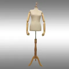 Plastik Bayan Terzi Mankeni Ahşap Kollu