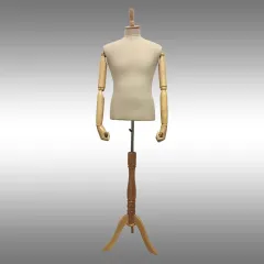 Plastik Erkek Terzi Mankeni Ahşap Kollu