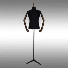 Erkek Terzi Mankeni Ahşap Kollu Yıldız Ayak