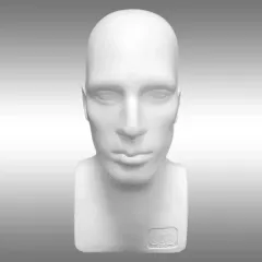 Erkek Büst Kafa Mankeni Beyaz Makyajsız