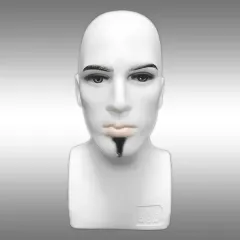 Erkek Büst Kafa Mankeni Beyaz Makyajlı
