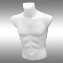 Plastik Erkek Tors Mankeni Beyaz